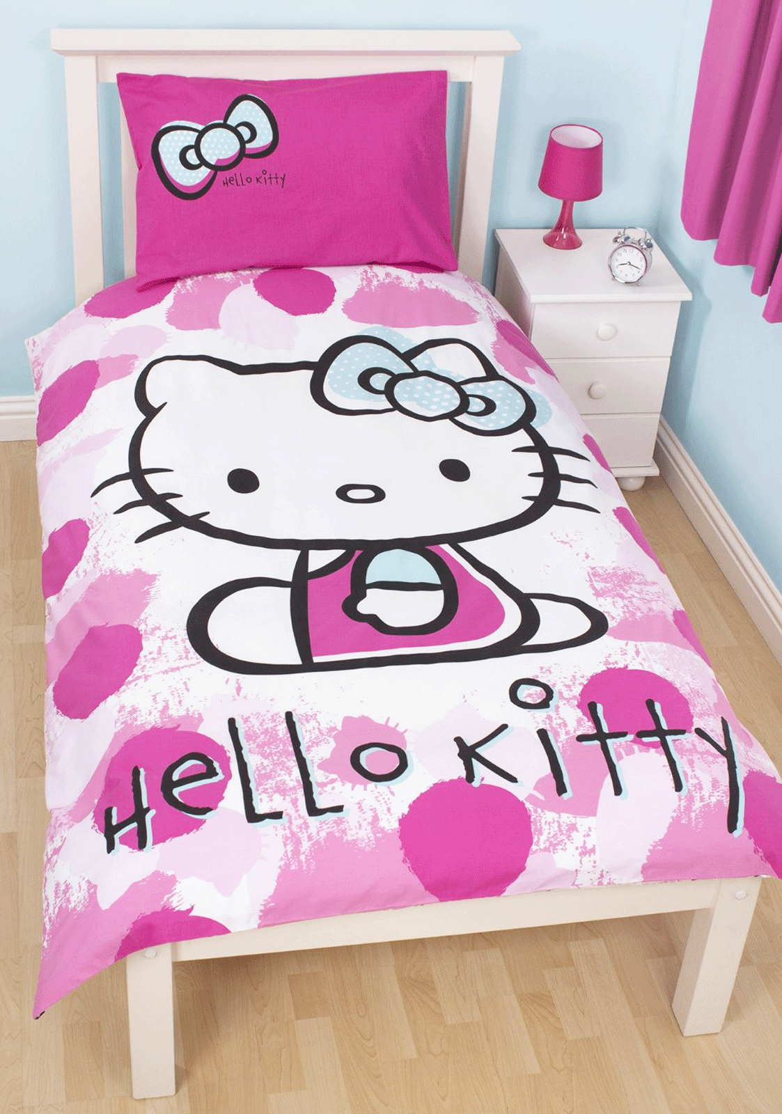 HELLO KITTY INDIVIDUAL JUEGO CAMA FUNDA EDREDÓN ACOLCHADO NIÑA