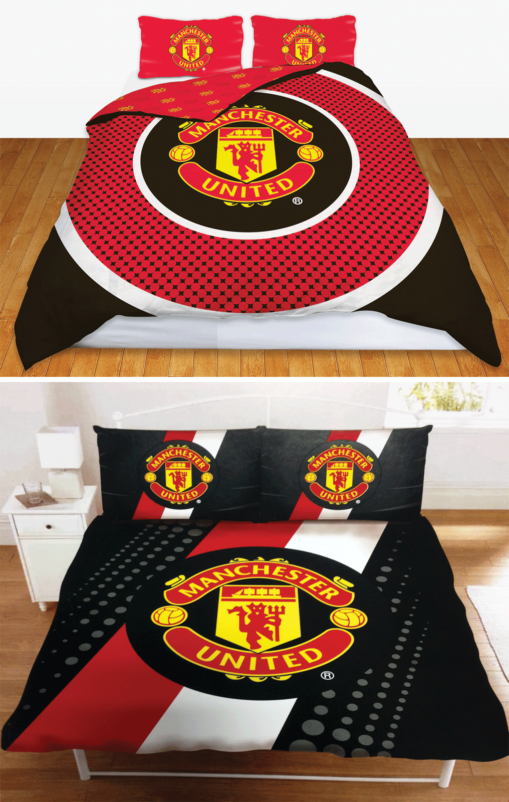 OFFICIAL MANCHESTER UNITED FOOTBALL CLUB SINGLE DUVET BEDDING SETS ...