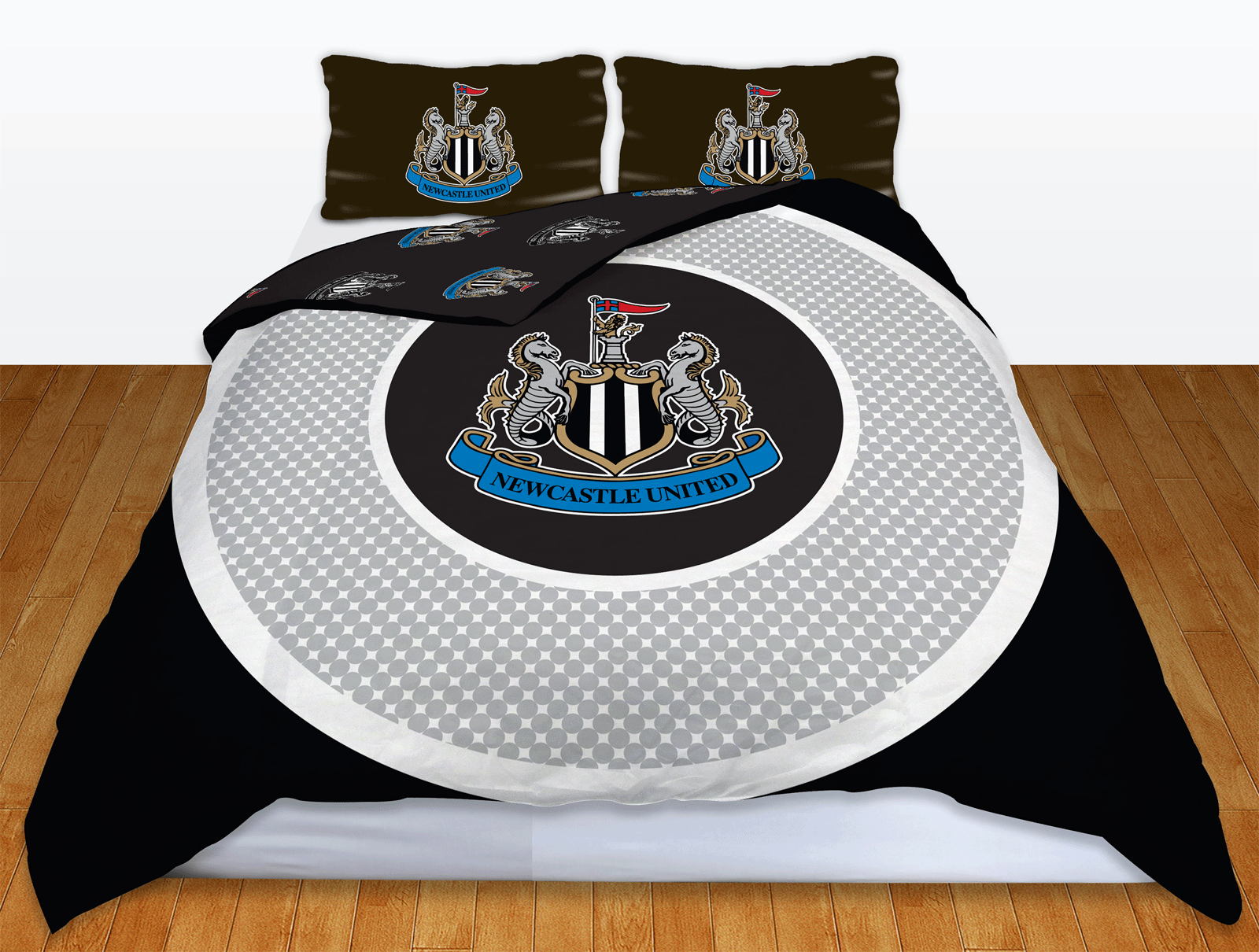 NEWCASTLE UTD FC FOOTBALL CLUB DOUBLE DUVET QUILT COVER BEDDING SET