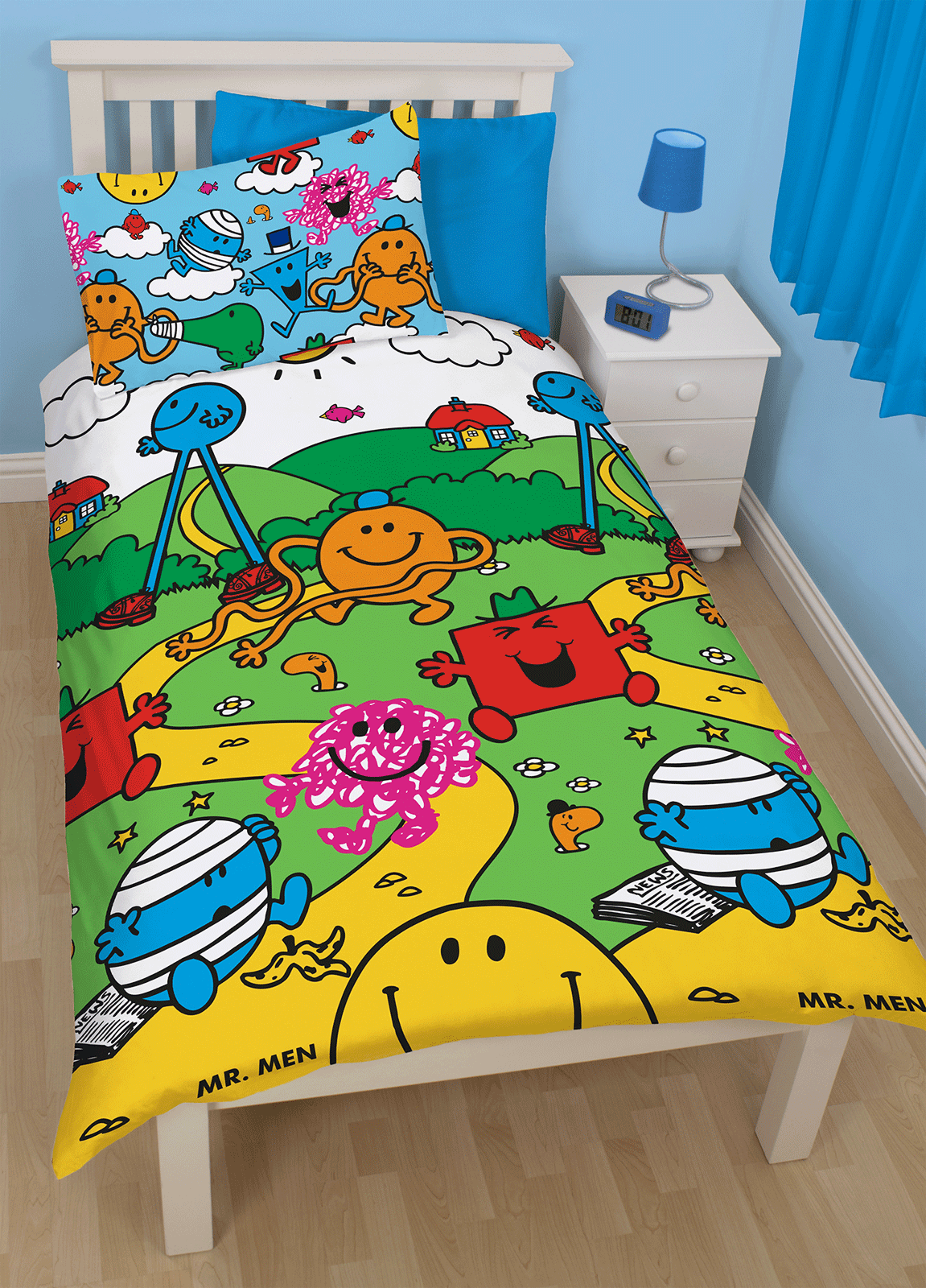 MR MEN LITTLE MISS VILLAGE SINGLE DUVET QUILT COVER KIDS REVERSIBLE BEDDING SET eBay