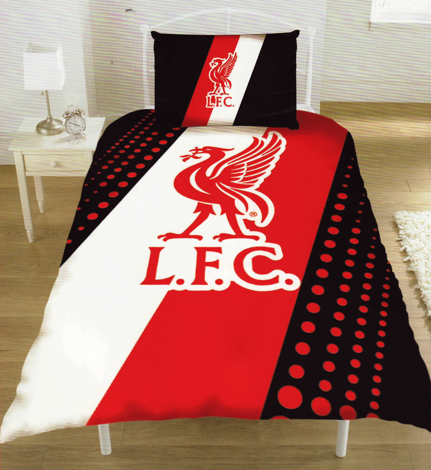 OFFICIAL LIVERPOOL FC FOOTBALL CLUB SINGLE CREST DUVET QUILT COVER