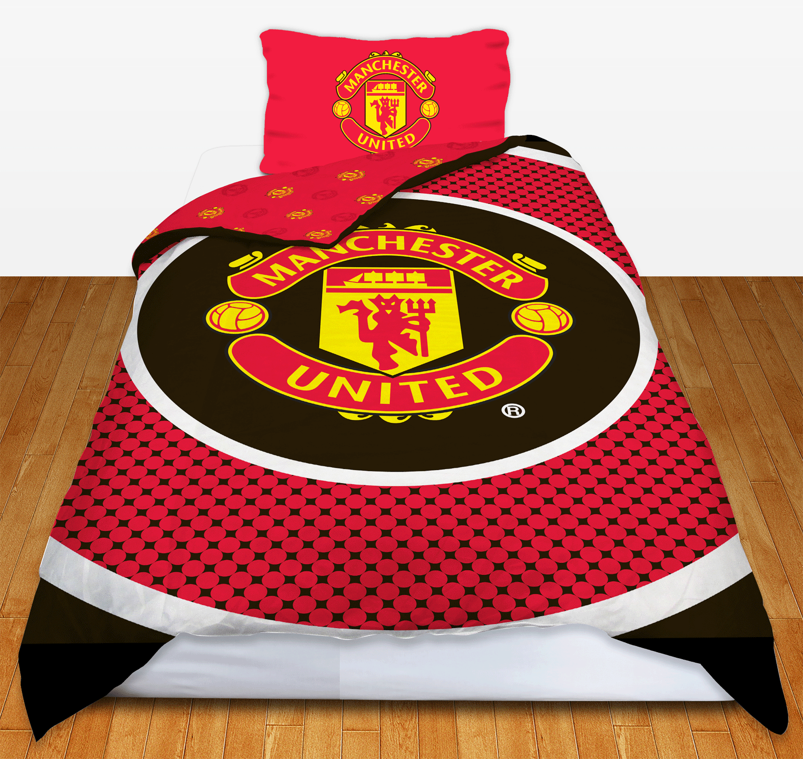 MAN UTD FOOTBALL CLUB SINGLE DUVET BEDDING SETS - CHOICE OF DESIGNS