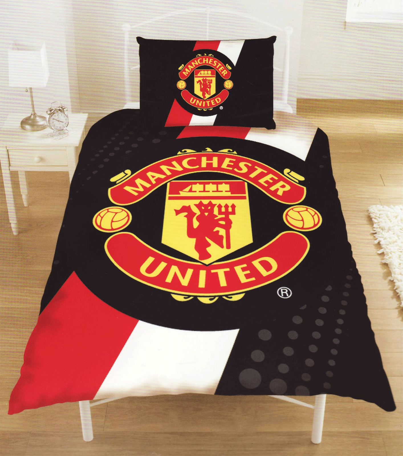 MANCHESTER UNITED FOOTBALL CLUB MAN UTD FC SINGLE DUVET QUILT COVER BEDDING SET eBay