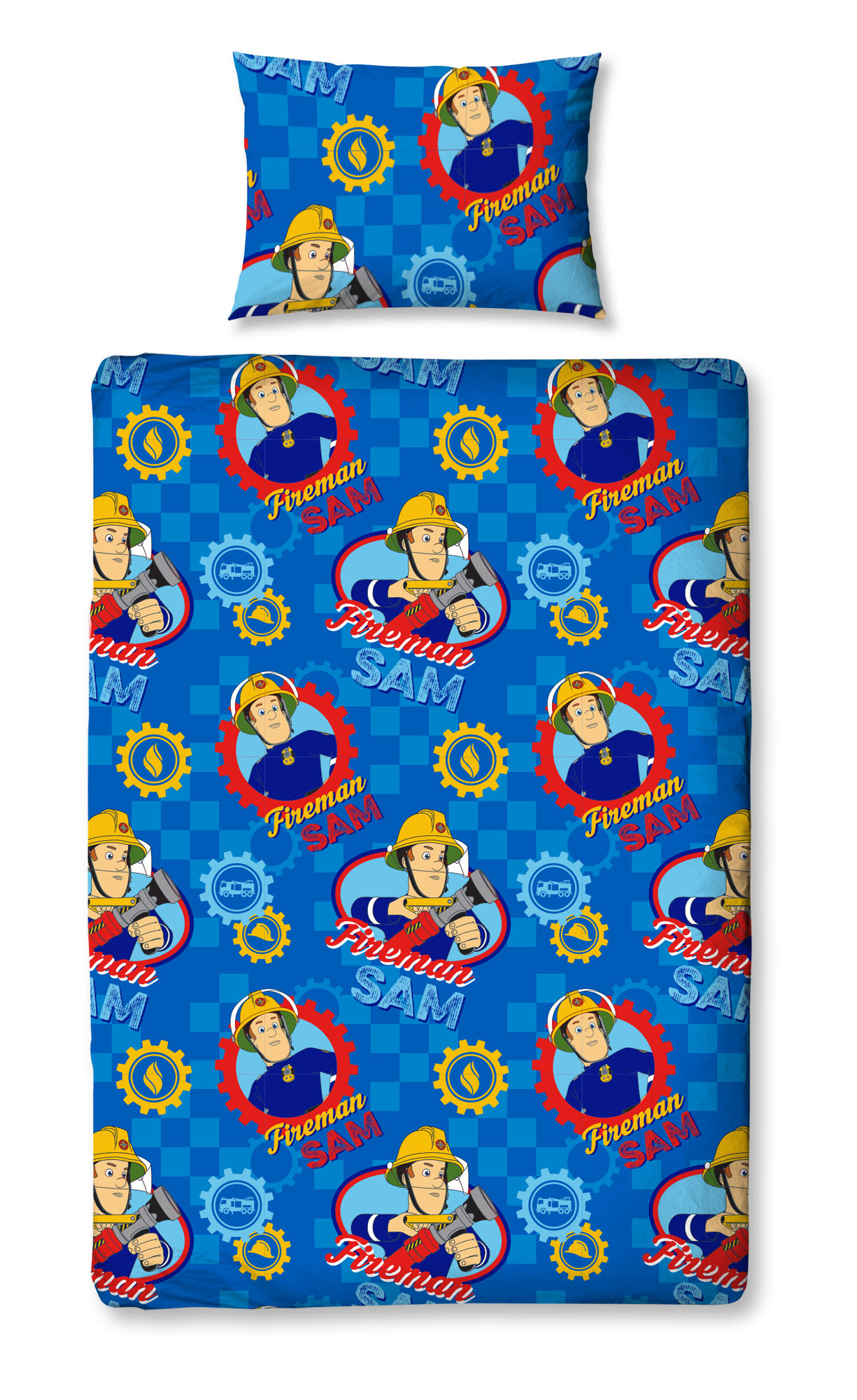 NEW FIREMAN SAM SINGLE DUVET QUILT COVER SET BOYS BEDROOM KIDS