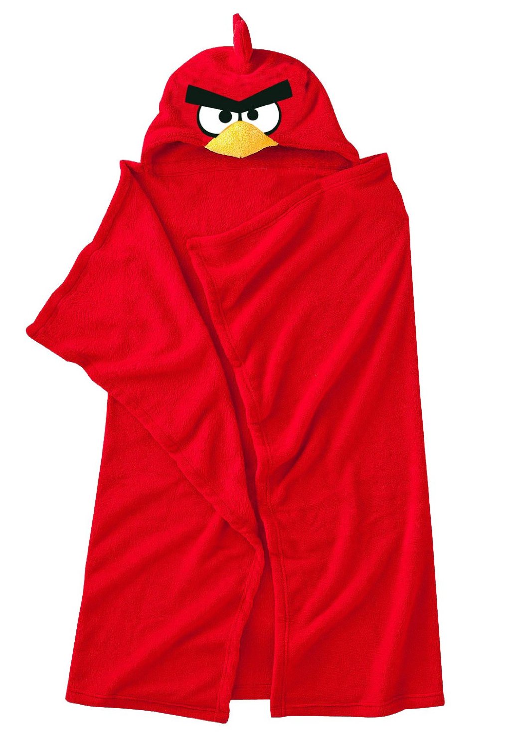 NEW Angry Birds Hooded Fleece Blanket Cuddle Robe For Kids Bedtime or