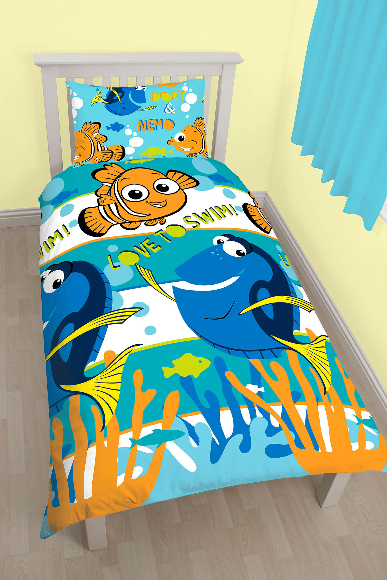 NUEVO FINDING NEMO DORY INDIVIDUAL JUEGO COLCHA EDREDÓN INFANTIL PEZ CAMA