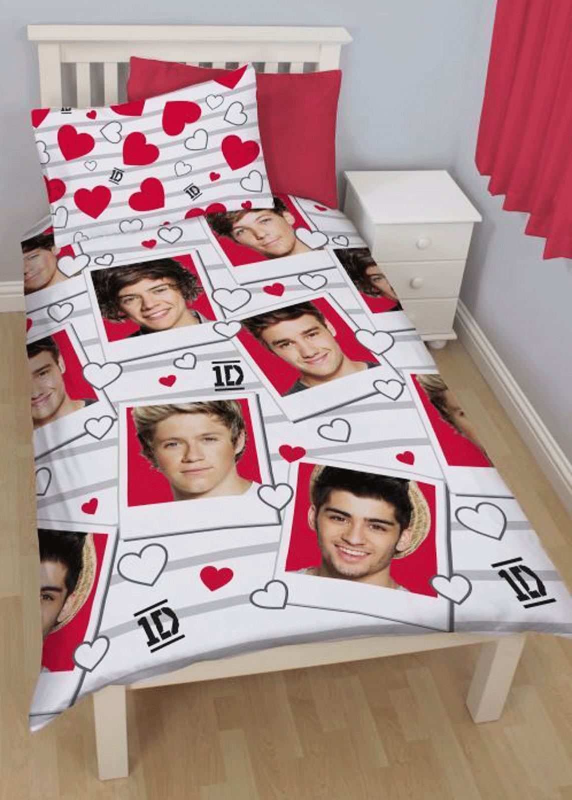 ONE DIRECTION 1D SINGLE DUVET QUILT COVER KIDS REVERSIBLE BEDDING SET 7 ...