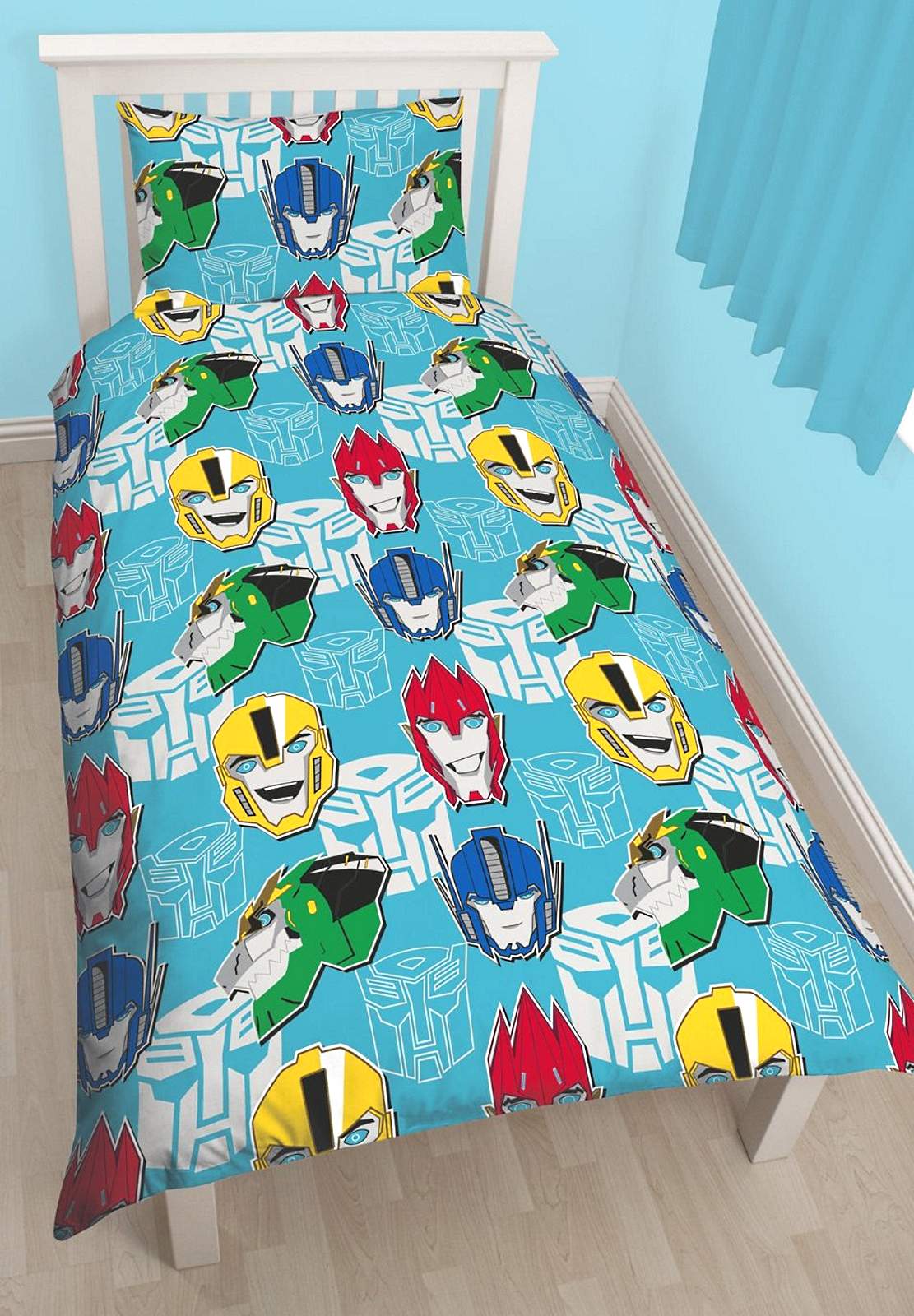 TRANSFORMERS DISGUISE SINGLE DUVET QUILT COVER KIDS BOYS REVERSIBLE ...